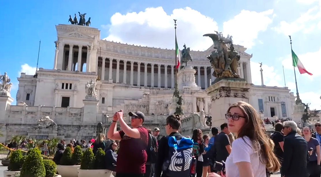 High schoolers on a trip to Rome