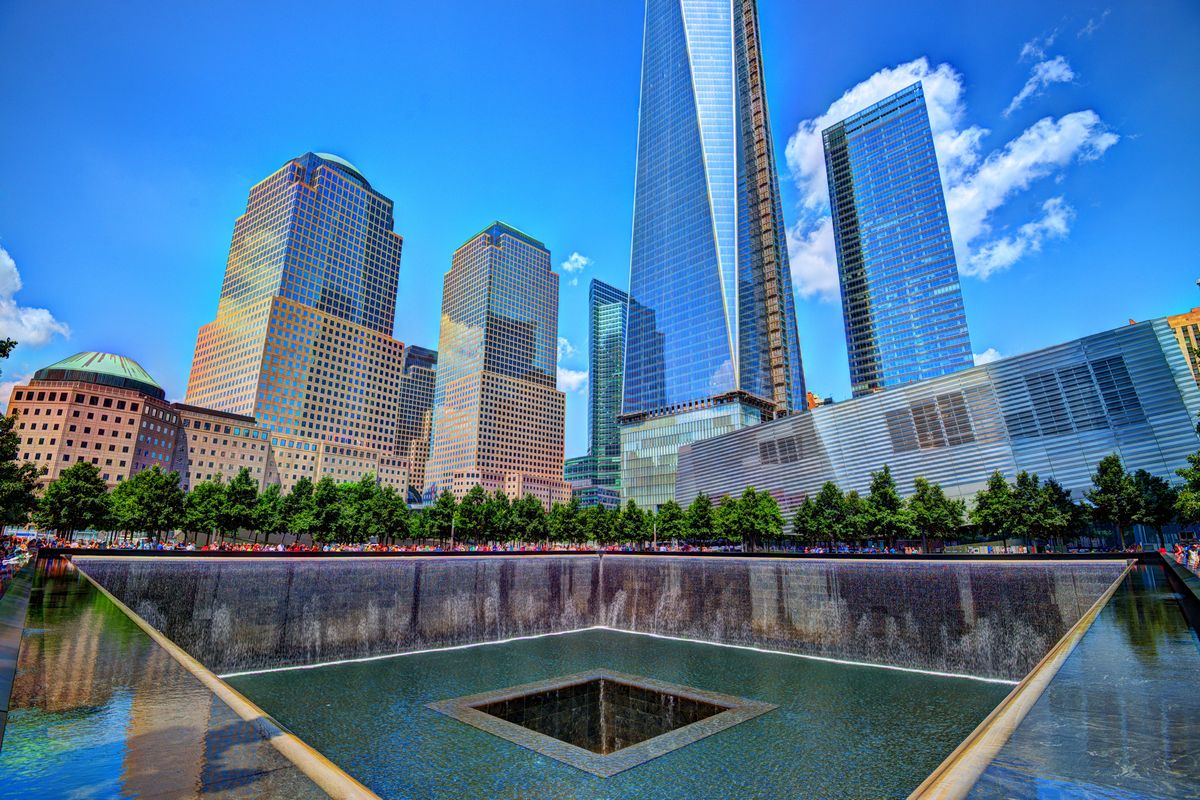NEW YORK CITY - AUGUST 20: National September 11th Memorial August 20, 2013 in New York, NY. The memorial commemorates those killed in the terrorist attacks on the World Trade Center.