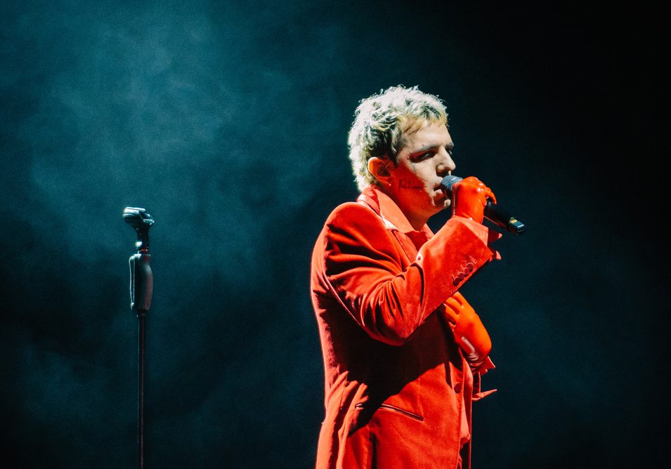 Achille Lauro on stage during Italian singer Music Concert Achille Lauro - Unplugged live in theatre at the Teatro Arcimboldi in Milan, Italy, January 24, 2023 - Credit: Rossella Mele