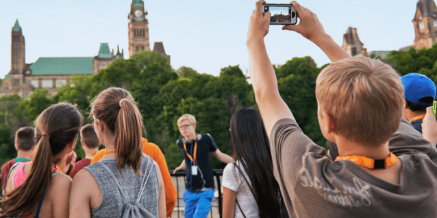 students on tour